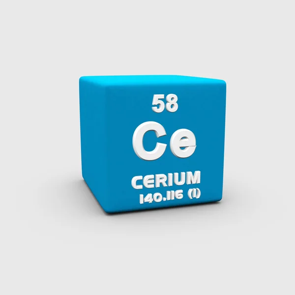 Cerium Número atómico símbolo —  Fotos de Stock