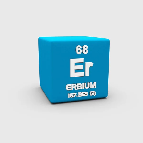 Erbium atomares Zahlensymbol — Stockfoto
