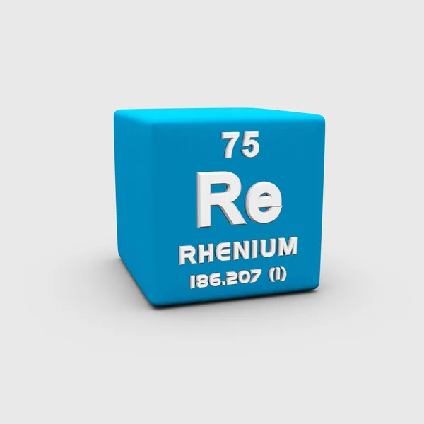 Rhenium-Zahlensymbol — Stockfoto