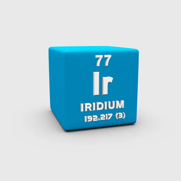 Iridium atomové číslo symbol — Stock fotografie