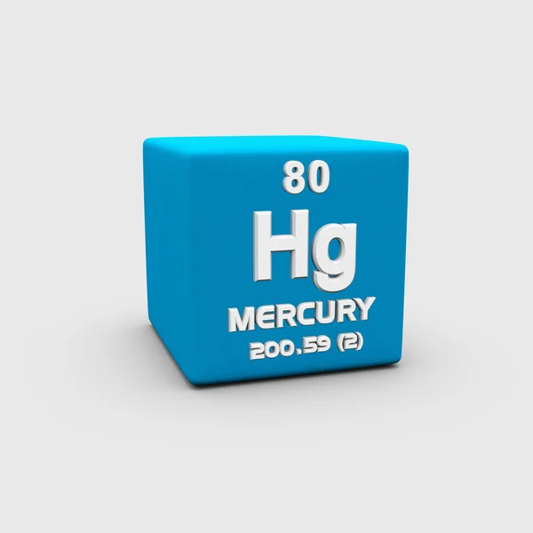 Símbolo do número atómico de mercúrio — Fotografia de Stock
