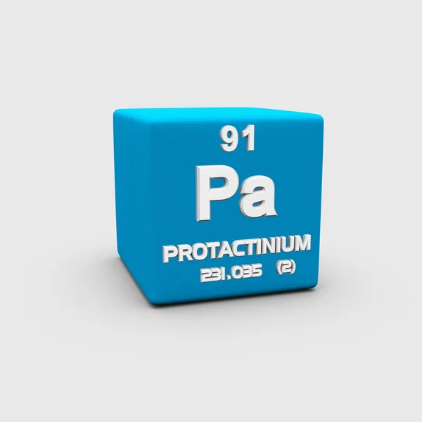 Protactinium Atomic Number symbol — Stock Photo, Image