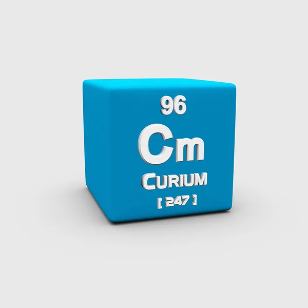 Curium Símbolo do número atómico — Fotografia de Stock