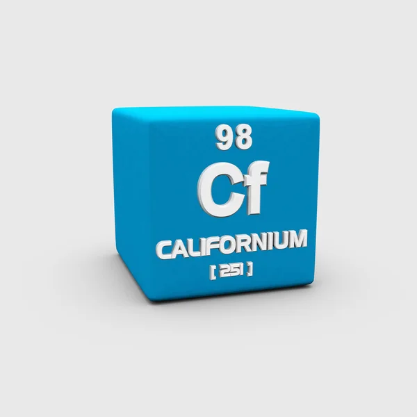 Kalifornium atomové číslo symbol — Stock fotografie