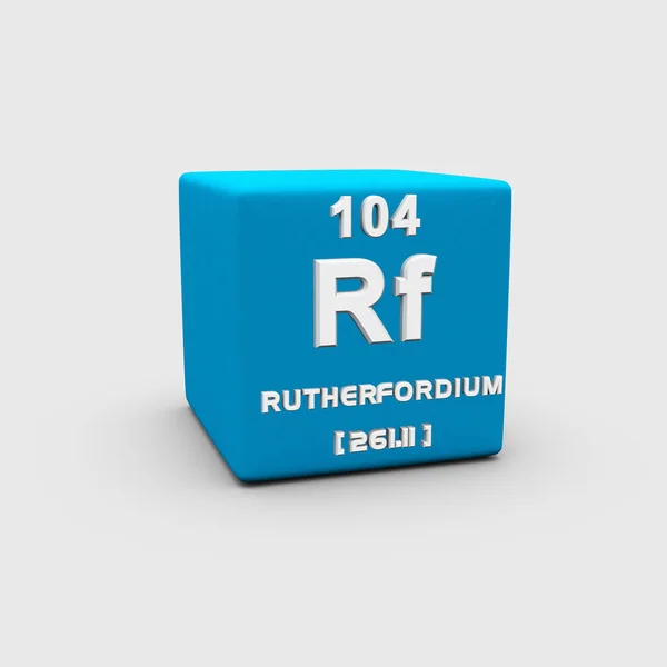 Rutherfordium Número atómico símbolo — Foto de Stock