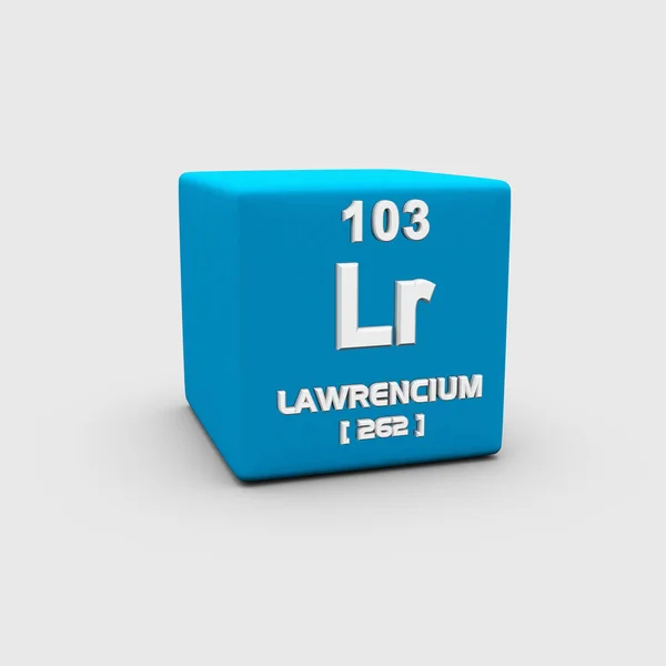 Atomnummernsymbol lawrencium — Stockfoto
