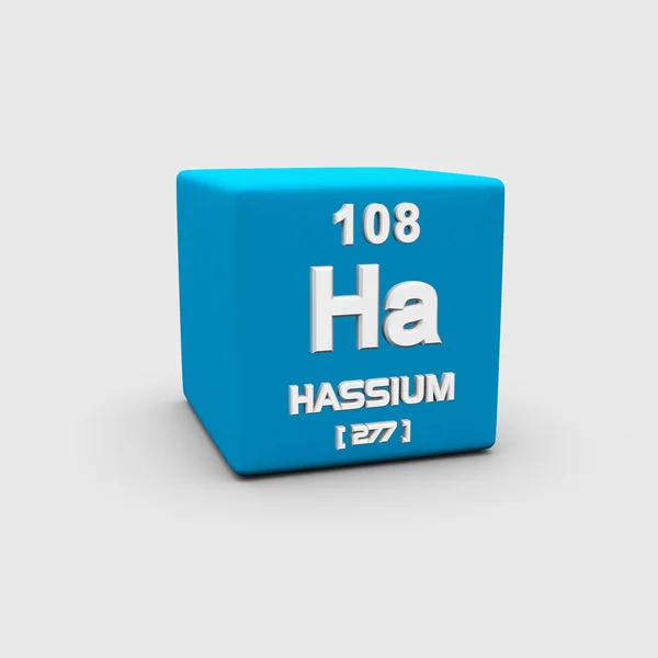 Hassium Numero atomico simbolo — Foto Stock