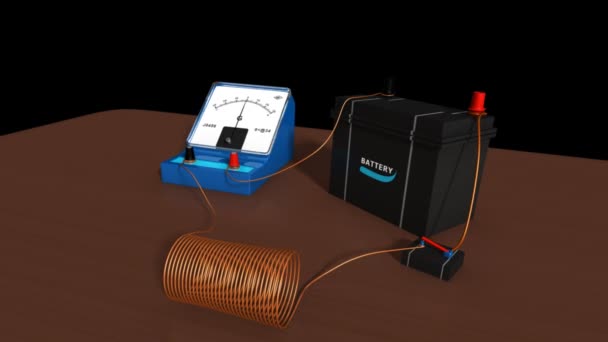 Tok elektromagnetické vědy animace — Stock video