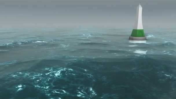 Tidal energy industrial animation — Stock Video