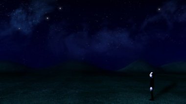 Parlayan yıldız animasyon