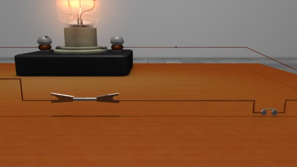 Conductors of electricity animation — Stock Video