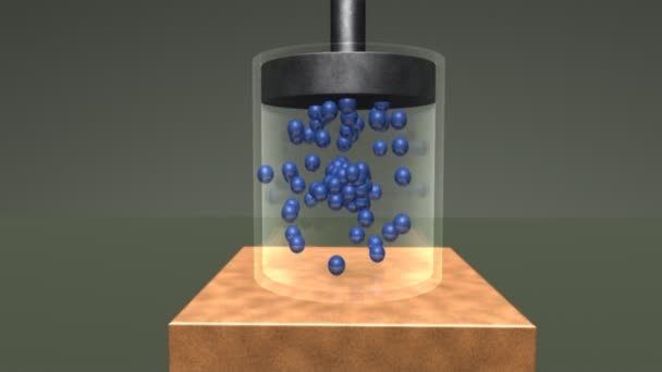 Adiabatic pressure concept — Stock Video