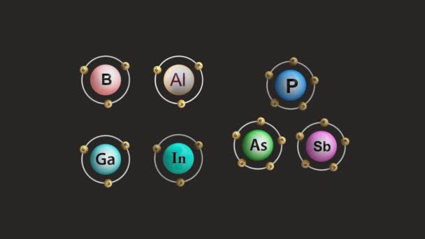 Animación de semiconductores extrínsecos — Vídeo de stock