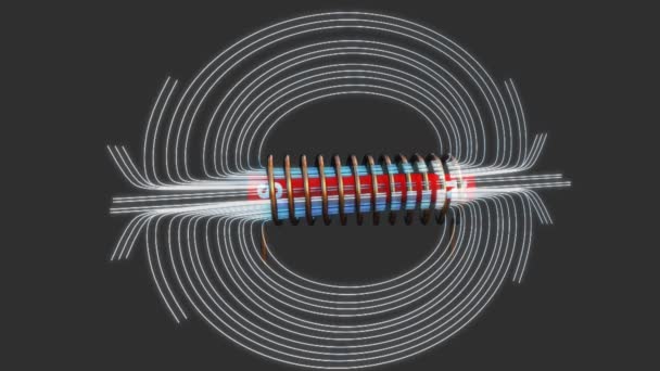 Manyetik kuvvet çizgileri — Stok video