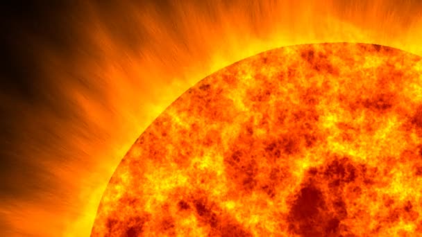 燃烧的太阳动画 — 图库视频影像
