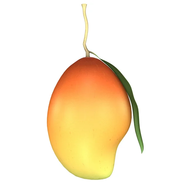 Zralé mango na bílém pozadí — Stock fotografie