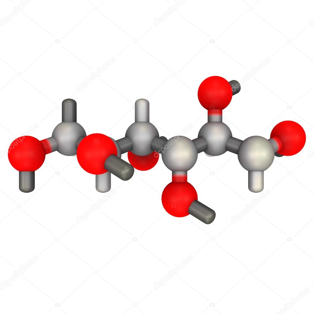 Mannitol (mannite, manna sugar) molecule