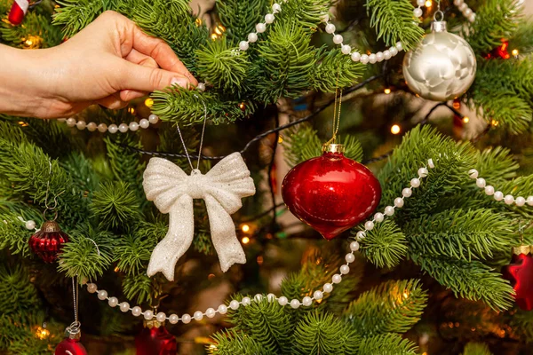 Beautiful Christmas Tree Decorated — Stock Photo, Image