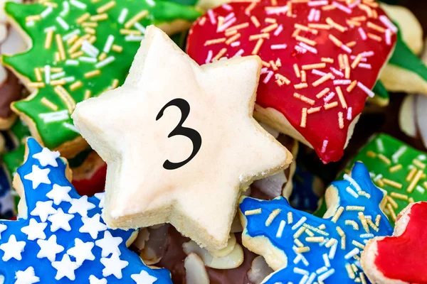 Muitos Cookies Deliciosos Para Natal — Fotografia de Stock