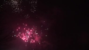 Yeni yıl arifesinde güzel bir havai fişek.