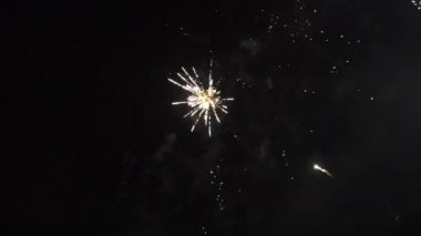 Yeni yıl arifesinde güzel bir havai fişek.