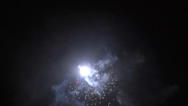 Nice Fireworks Which Runs Backwards — Stock Video