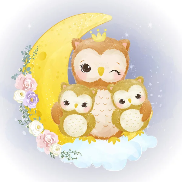 adorable animals illustration in watercolor for personal project