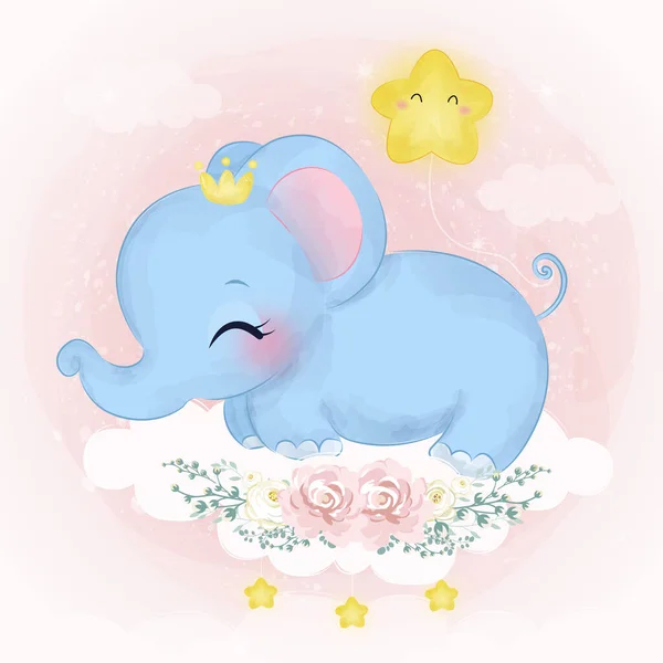 adorable animals illustration in watercolor for personal project