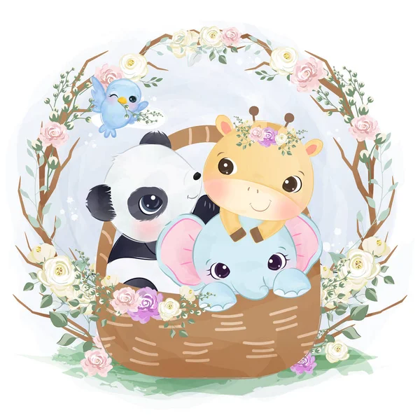 adorable animals illustration for personal project