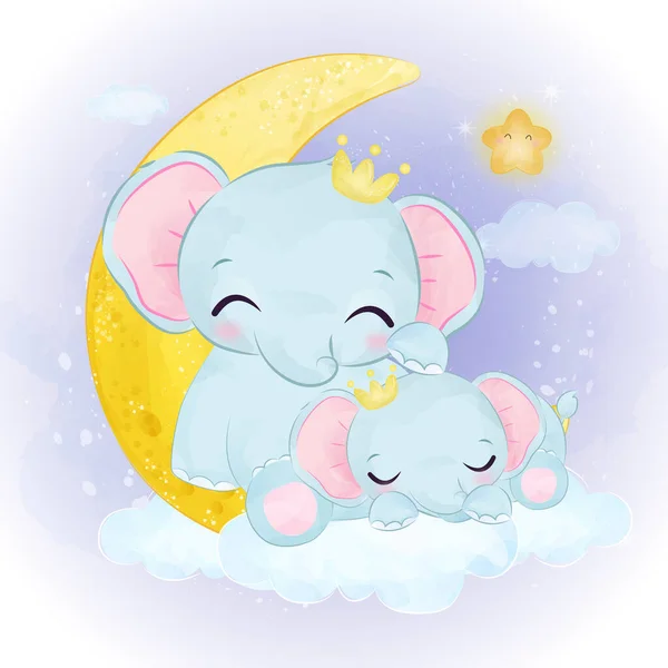 adorable animals illustration in watercolor for personal project