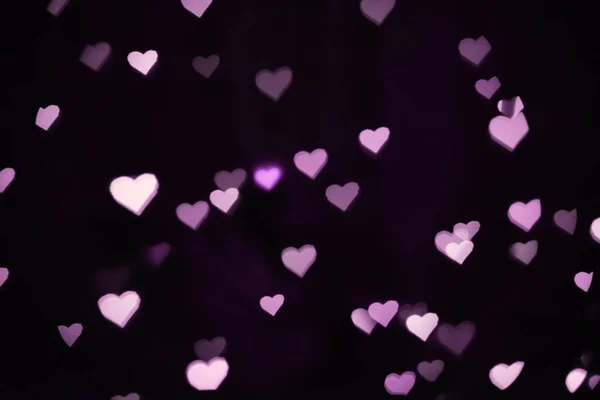 Rosa Herz Bokeh Hintergrund Love Valentine Day Konzept Stockfoto