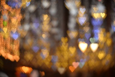 Romantik çok renkli kalp soyut sevgililer günü arkaplanı bokeh