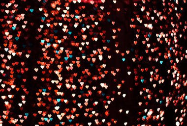 Romantik çok renkli kalp soyut sevgililer günü arkaplanı bokeh