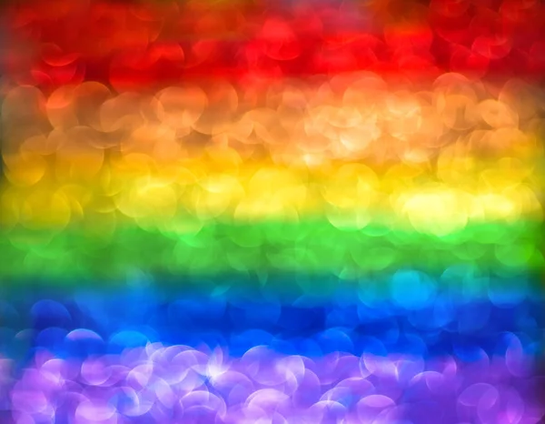 Arc Ciel Abstrait Flou Bokeh Multicolore Drapeau Lgbt — Photo