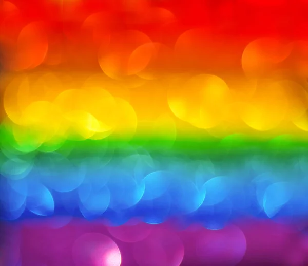 Zamazane Abstrakcyjne Tęczowe Tło Wielobarwnego Bokeh Flaga Lgbt — Zdjęcie stockowe