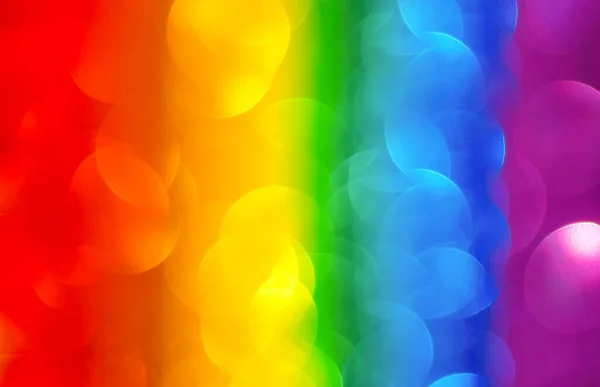 Sfondo Arcobaleno Astratto Sfocato Bokeh Multicolore Contrassegno Lgbt — Foto Stock