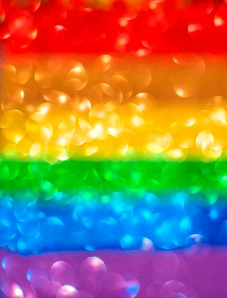 Suddig Abstrakt Regnbåge Bakgrund Från Flerfärgad Bokeh Lgbt Flagga — Stockfoto