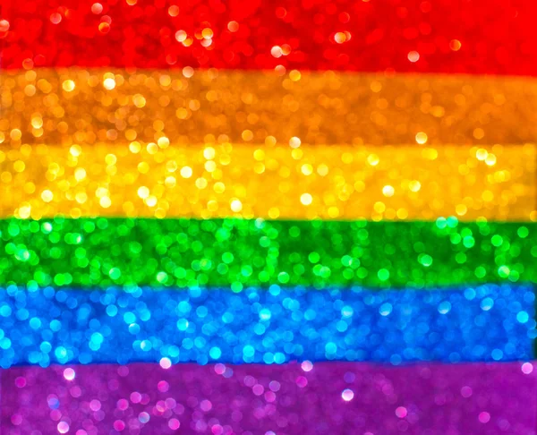 Blurred abstract rainbow background from multicolored bokeh. Lgbt flag