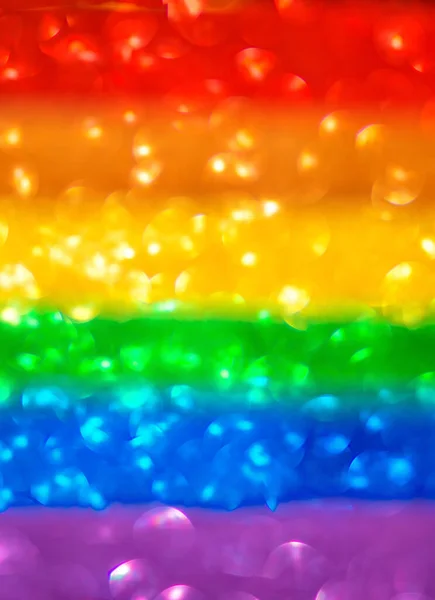 Zamazane Abstrakcyjne Tęczowe Tło Wielobarwnego Bokeh Flaga Lgbt — Zdjęcie stockowe