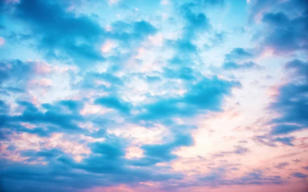 Naturlig Himmel Bakgrund Med Moln Pastellfärger — Stockfoto