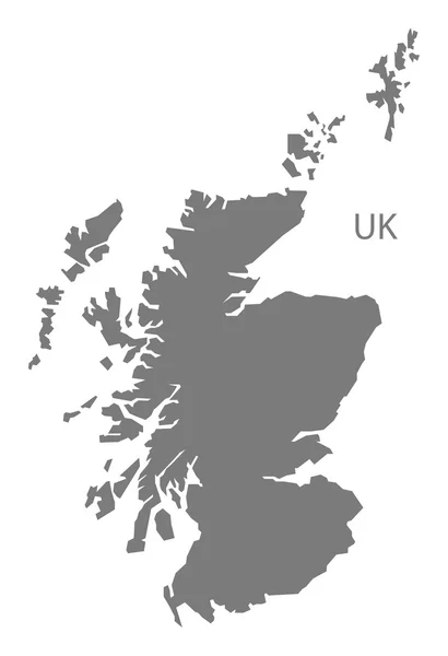 Escocia gris Mapa aislado — Vector de stock