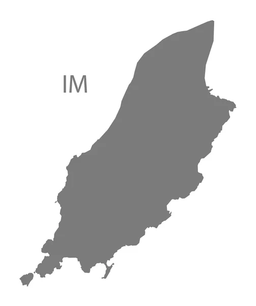 Isle of Man karta grå — Stock vektor