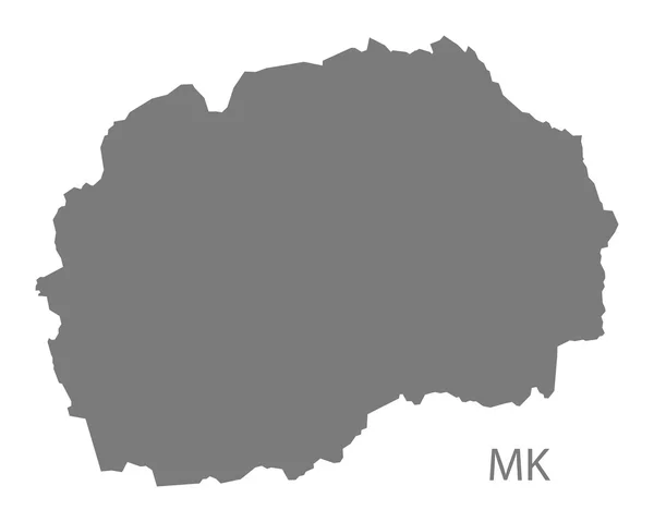 Makedonien karta grå — Stock vektor