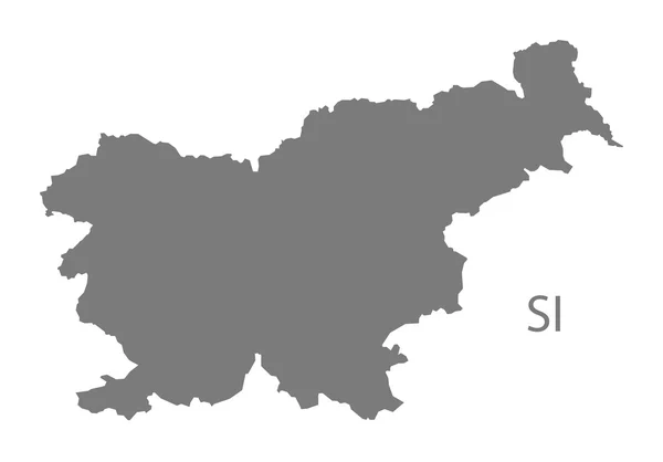 Slovénie Carte grise — Image vectorielle