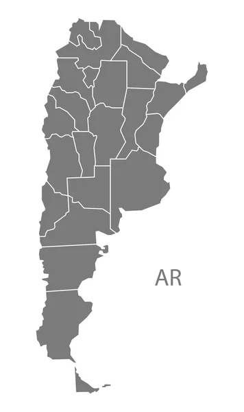 Arjantin İlleri harita gri