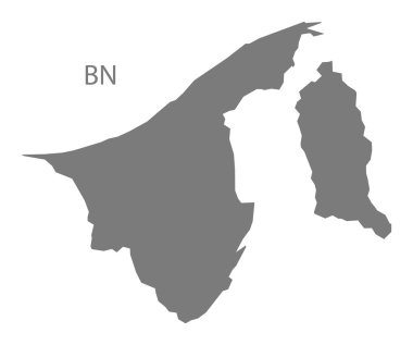 Brunei harita gri