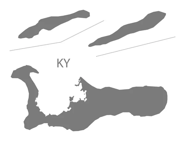 Cayman Islands Map grey — Stock Vector