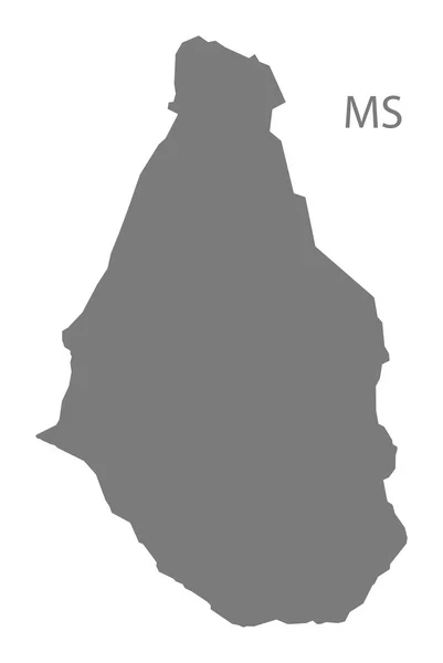 Карта Монсеррата — стоковый вектор