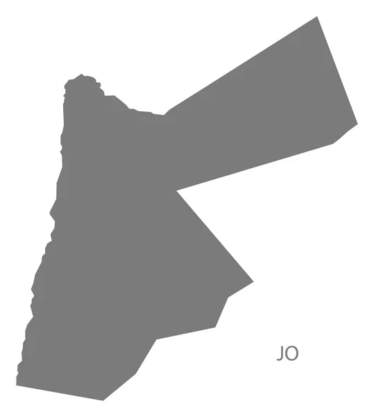 Ιορδανία Χάρτης γκρι — Διανυσματικό Αρχείο
