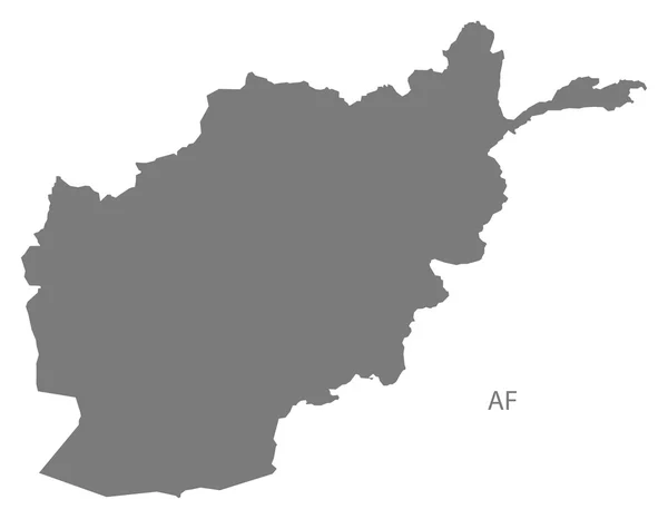 Afghanistan karta grå — Stock vektor